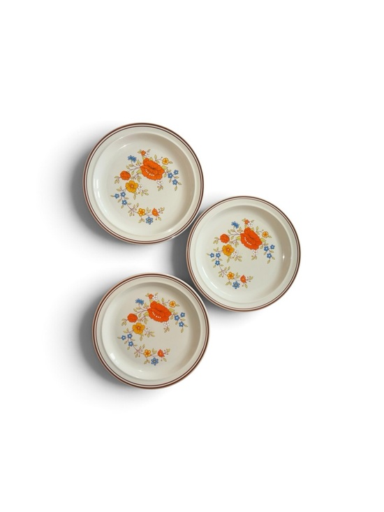 Excel Other - Antique 1970s Excel Linda Stoneware Plates-set of 3